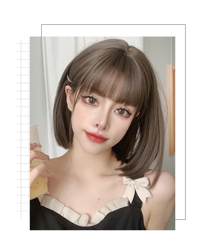 tóc giả nữ nguyên đầu cup ngắn, tóc vic, tóc giả ngắn