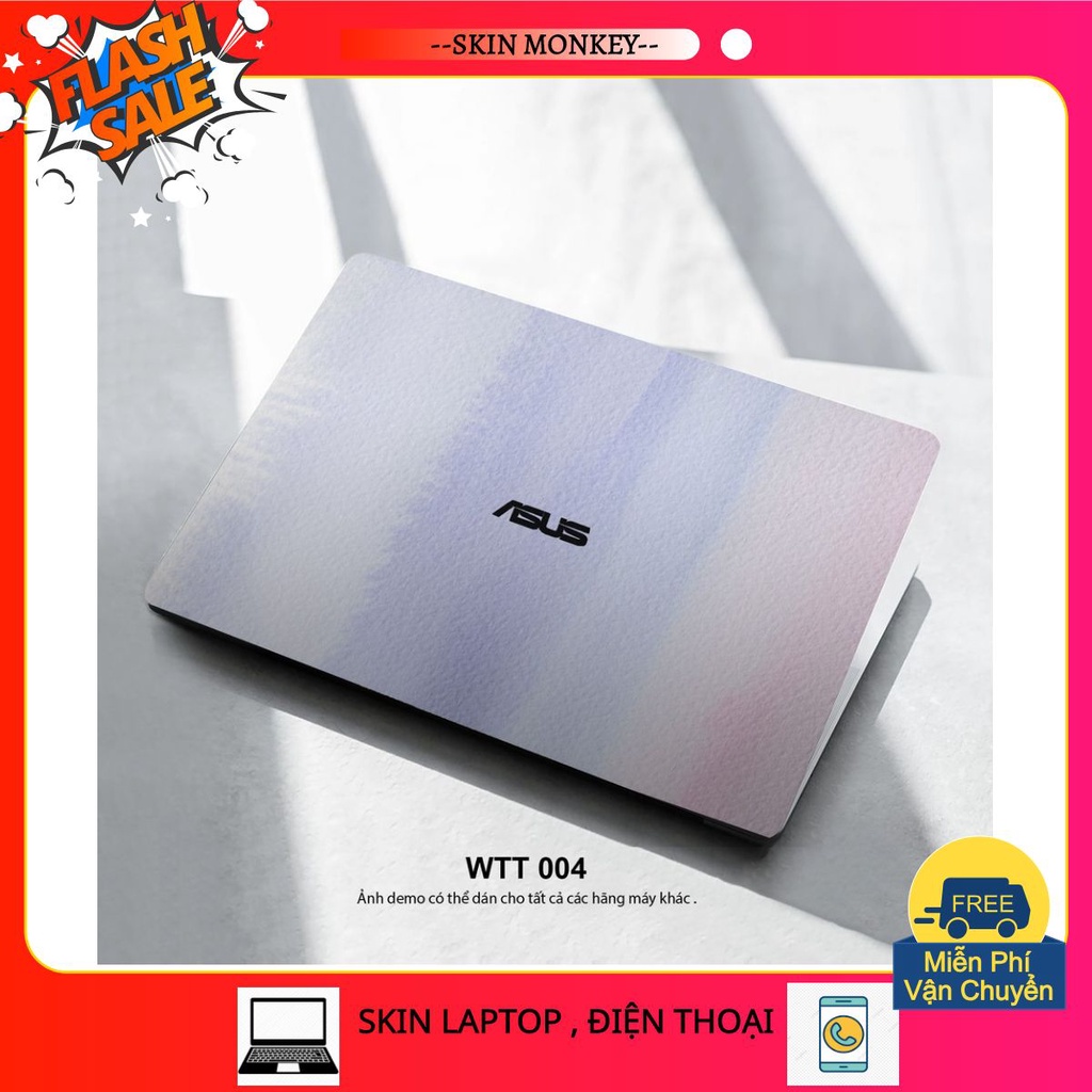 Miếng Dán Skin Laptop - Mẫu Màu Nước - Dán cho Dell, Hp, Asus, Lenovo, Acer