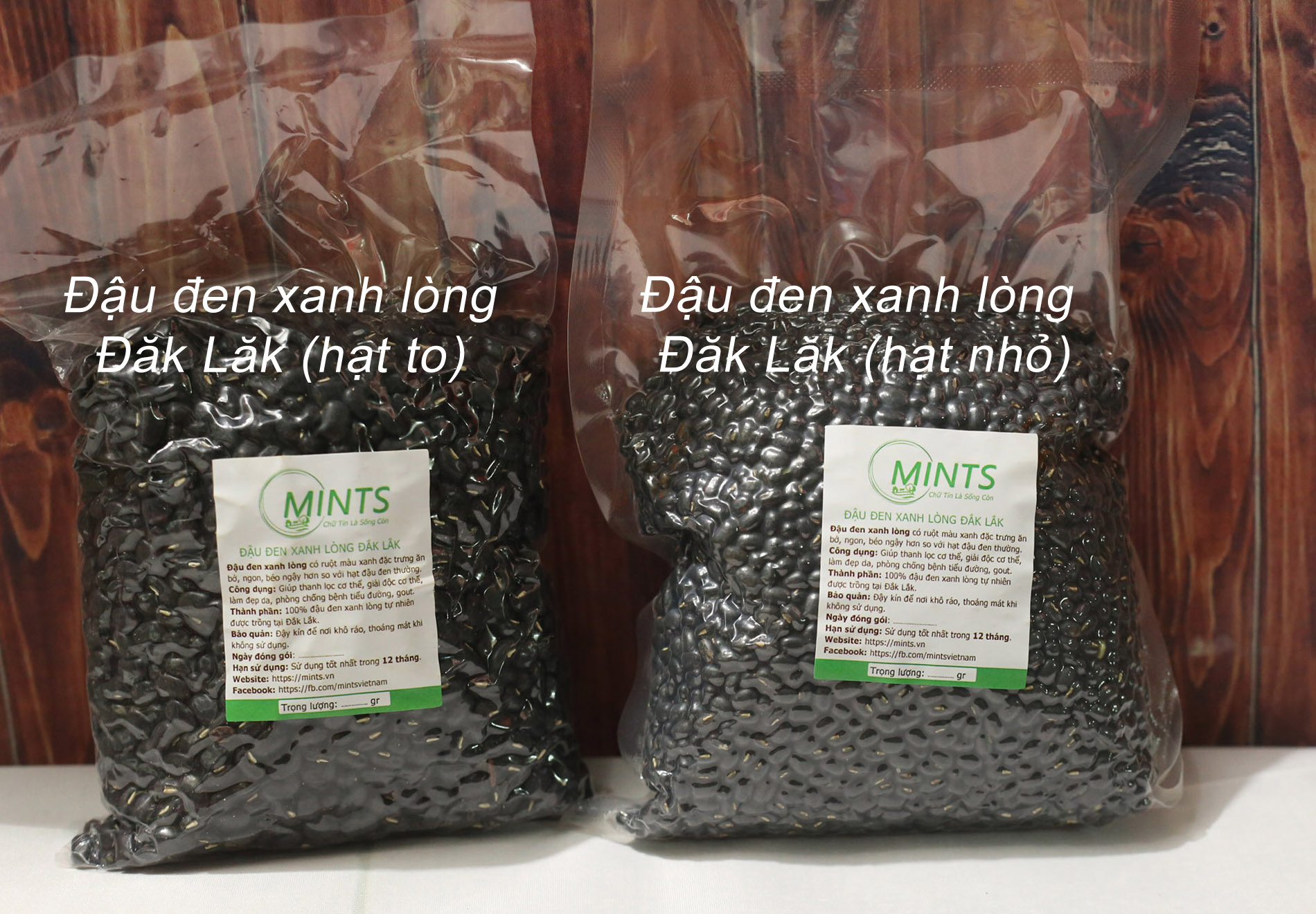 Đậu đen xanh lòng hạt nhỏ Đăk Lăk - loại 1 - 500 gr