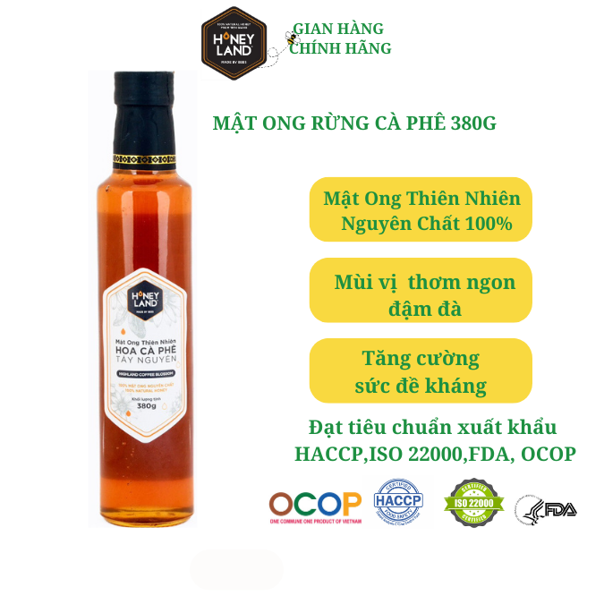 Mật Ong Hoa Cafe 380g mật ong nguyên chất