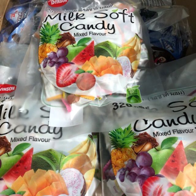Kẹo dẻo trái cây thập cẩm Thái Lan 320g Milk Soft