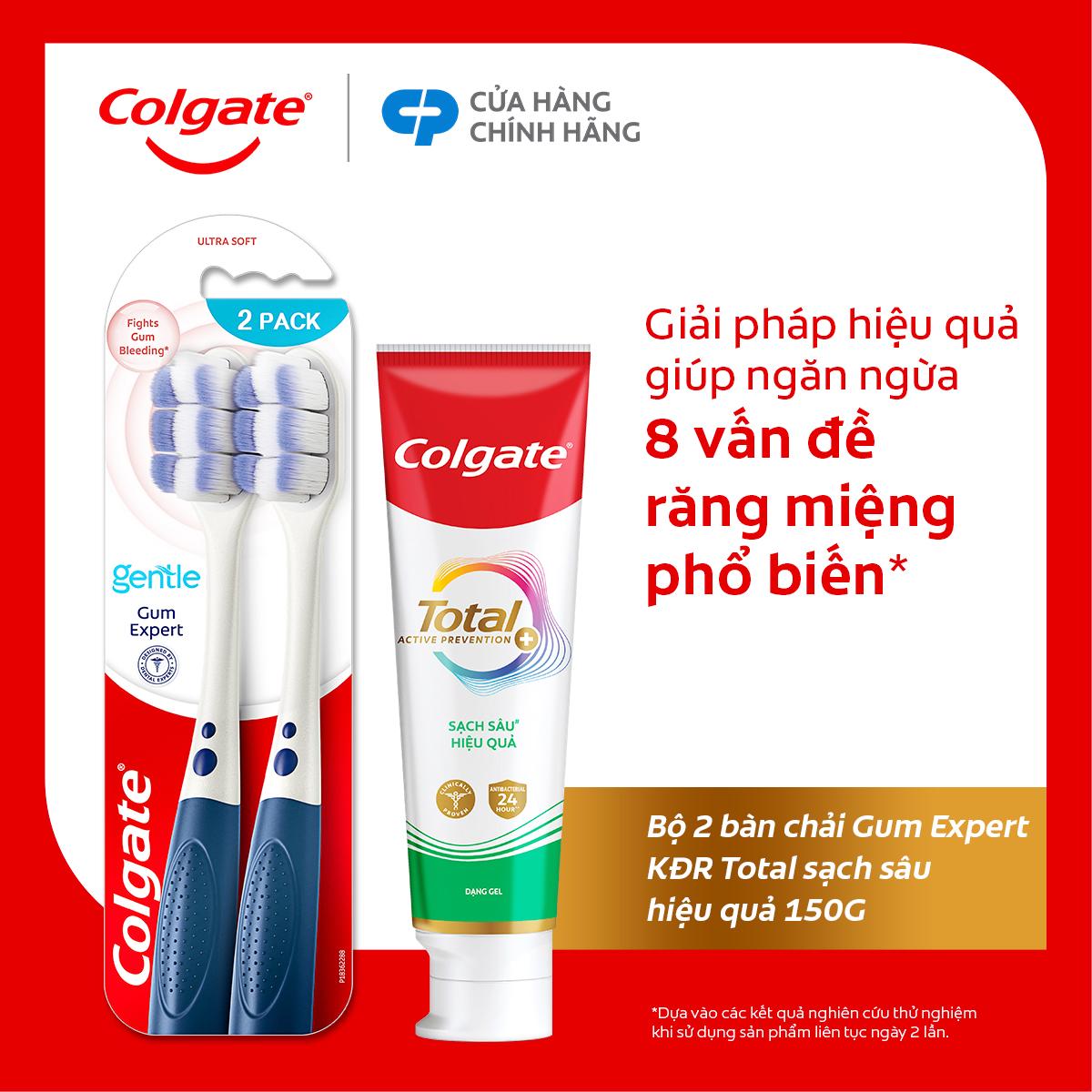 Bộ sản phẩm Colgate Total chăm sóc răng miệng toàn diện (Kem đánh răng  Bàn chải)