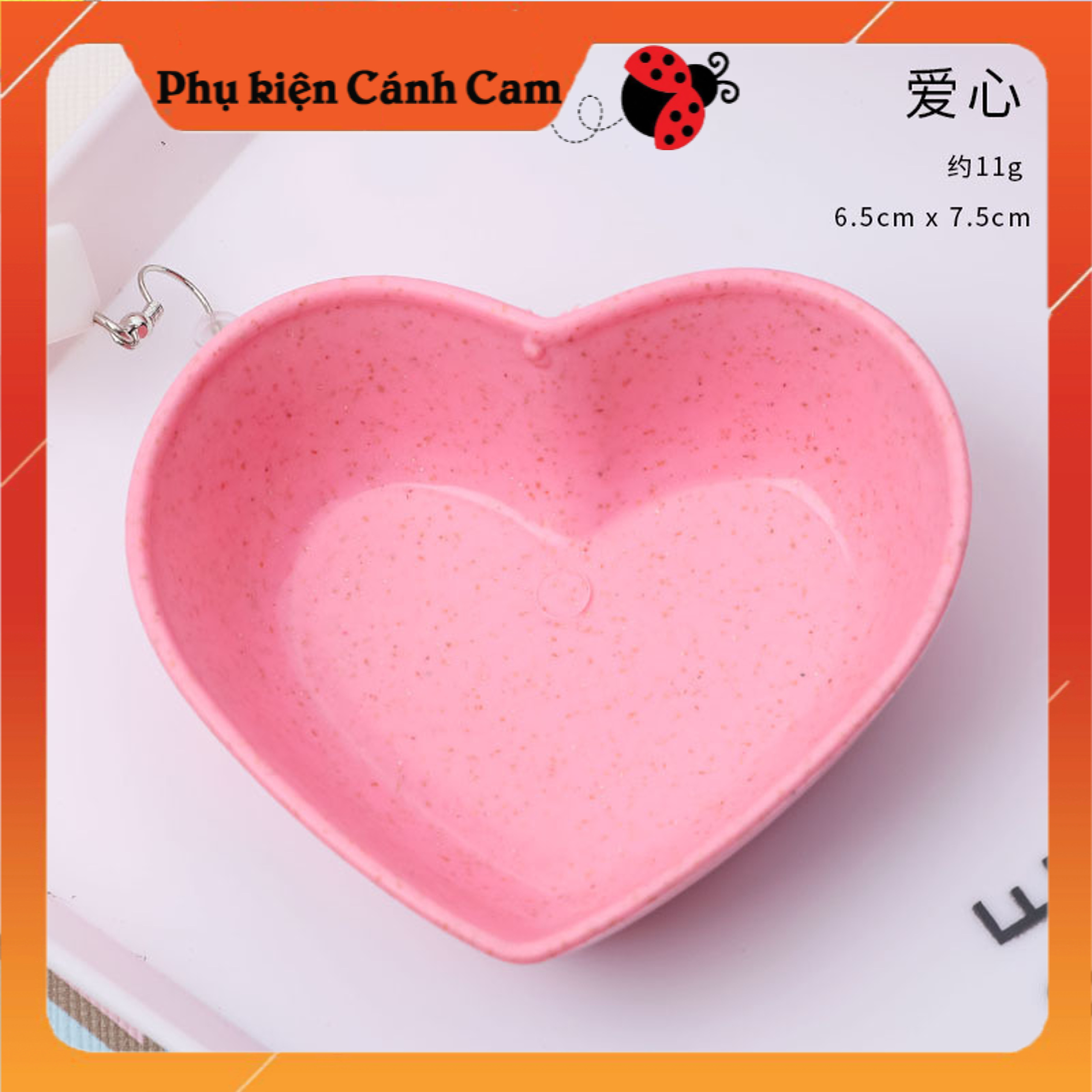 Khay mini đựng đồ dùng, phụ kiện màu hồng xinh xắn - phụ kiện cánh cam