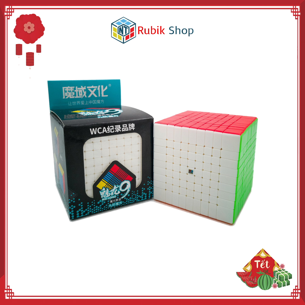 Rubik 9x9x9 mfjs meilong 9x9 stickerless & qiyi 9x9x9 stickerless không viền 2021