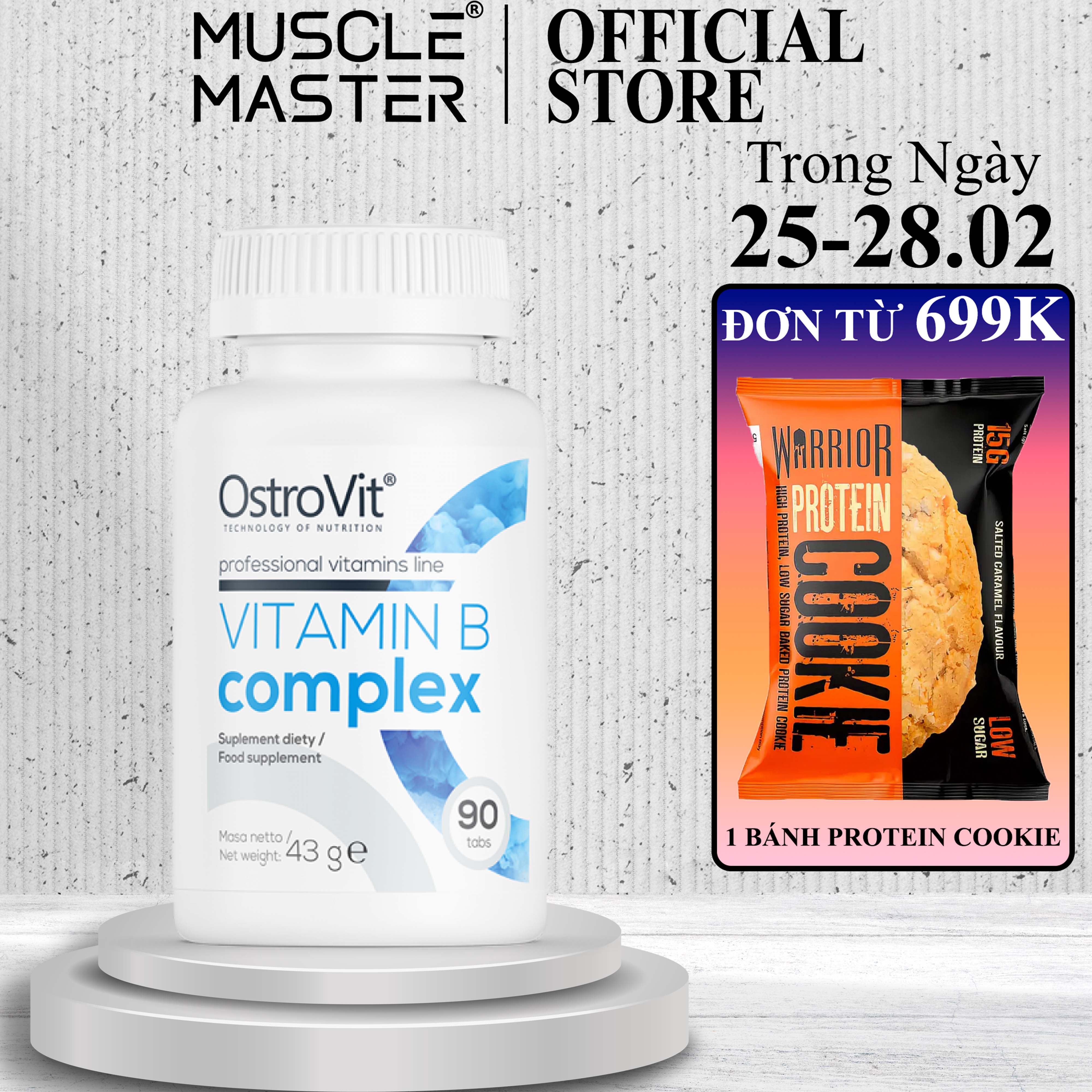 Viên Bổ Sung Vitamin B Tổng Hợp Ostrovit Vitamin B Complex 90 Viên