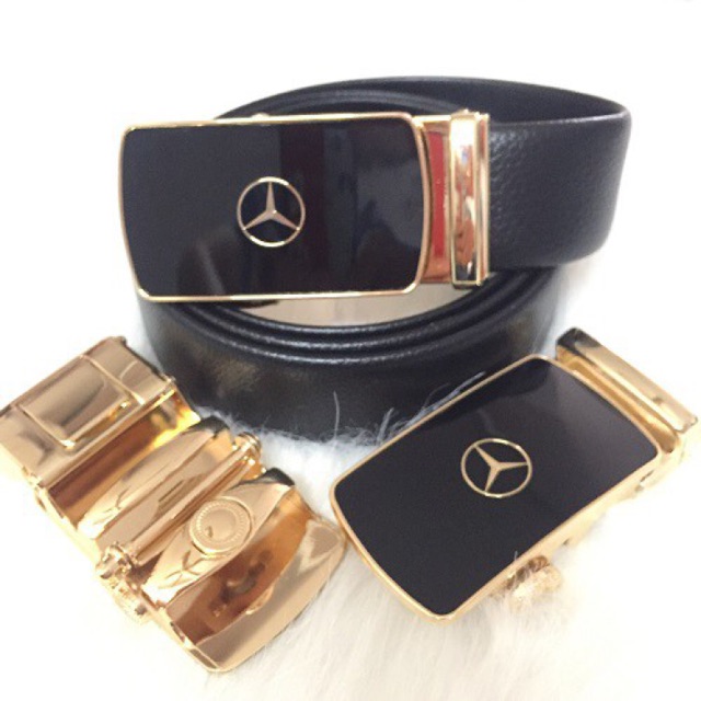 Thắt Lưng Da Nam Cao Cấp Hàng Hiệu Mercedes Khoá Tự Động Dây Nịt Nam Da Bò Đẳng Cấp Gu Nam Tính GG-1000