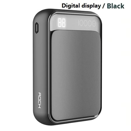 Pin sạc dự phòng Rock P63 Mini Digital Display Power Bank dung lượng 10000mAh, có màn hình LED hiển thị