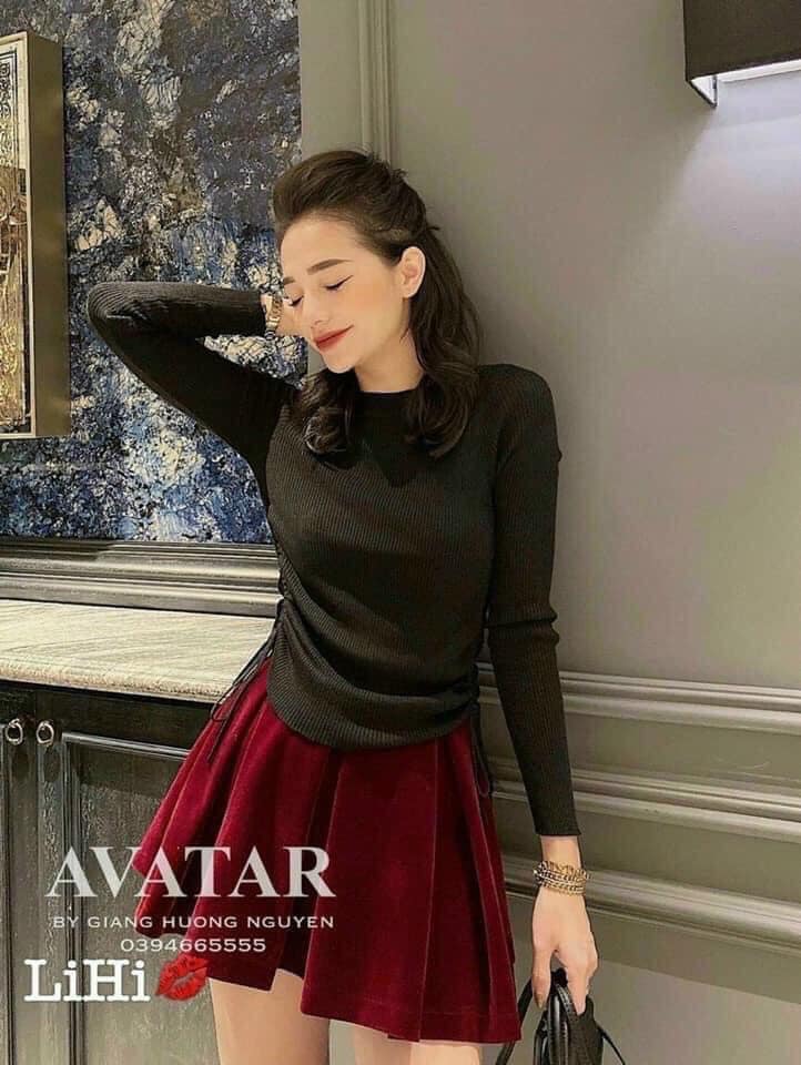 Áo len tắm rut eo sang chảnh