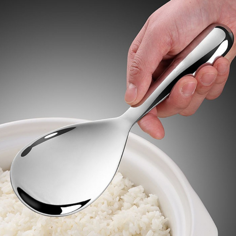 Muỗng thìa múc cơm bản lớn 7 cm inox 304 xịn loại tốt - muỗng canh - vá múc cơm - muỗng súp - muong an - thia an