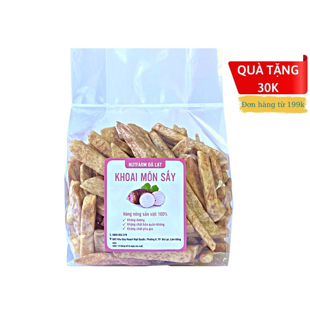 Khoai môn sấy giòn NutiFarm 500gr loại đặc biệt, rau củ sấy khô đặc sản đà lạt
