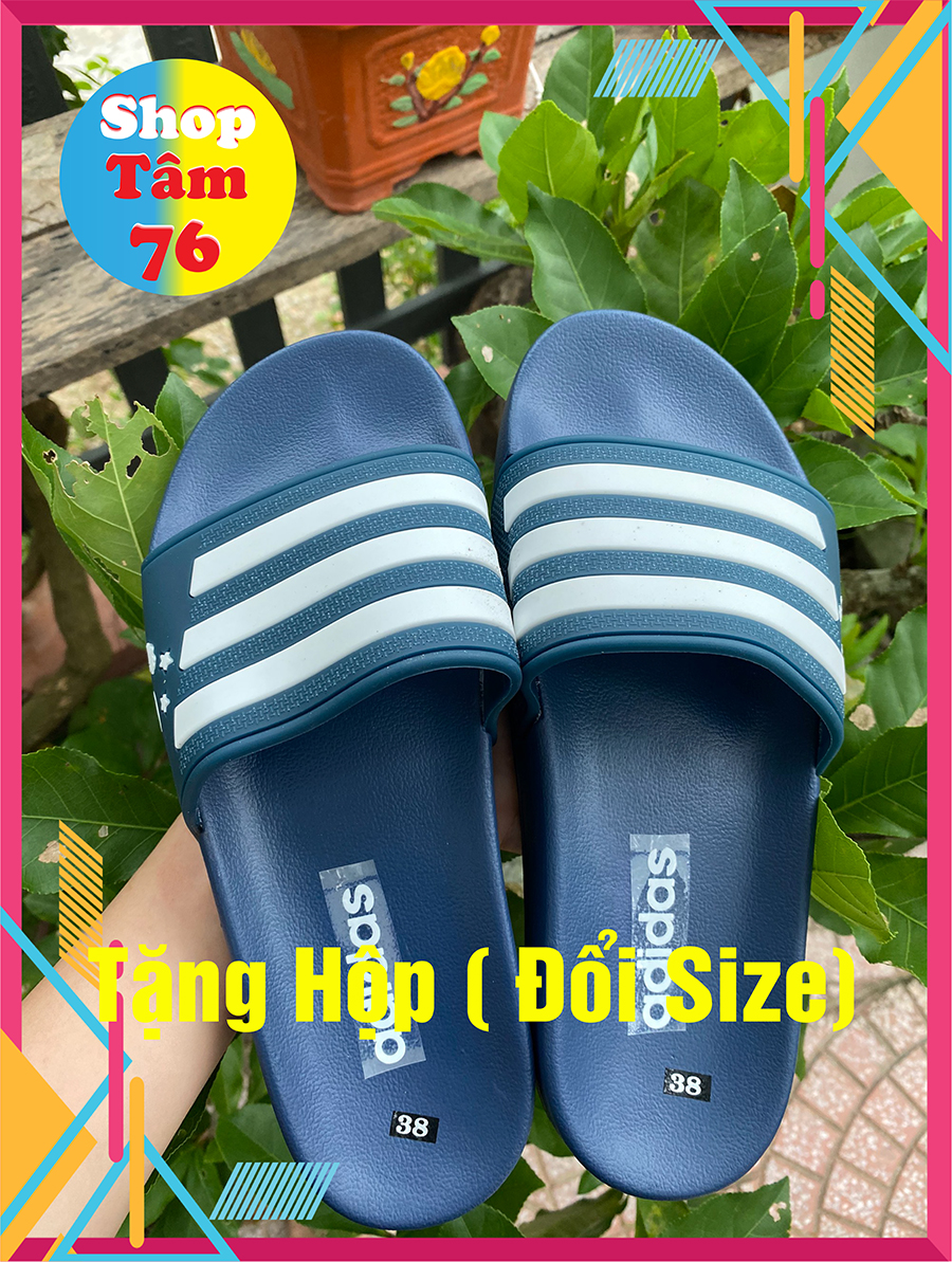 Dép quai ngang thời trang adidas dép đế đúc nổi chữ adidas dép đan xăng - dép nam -dép nữ- đép đi học.