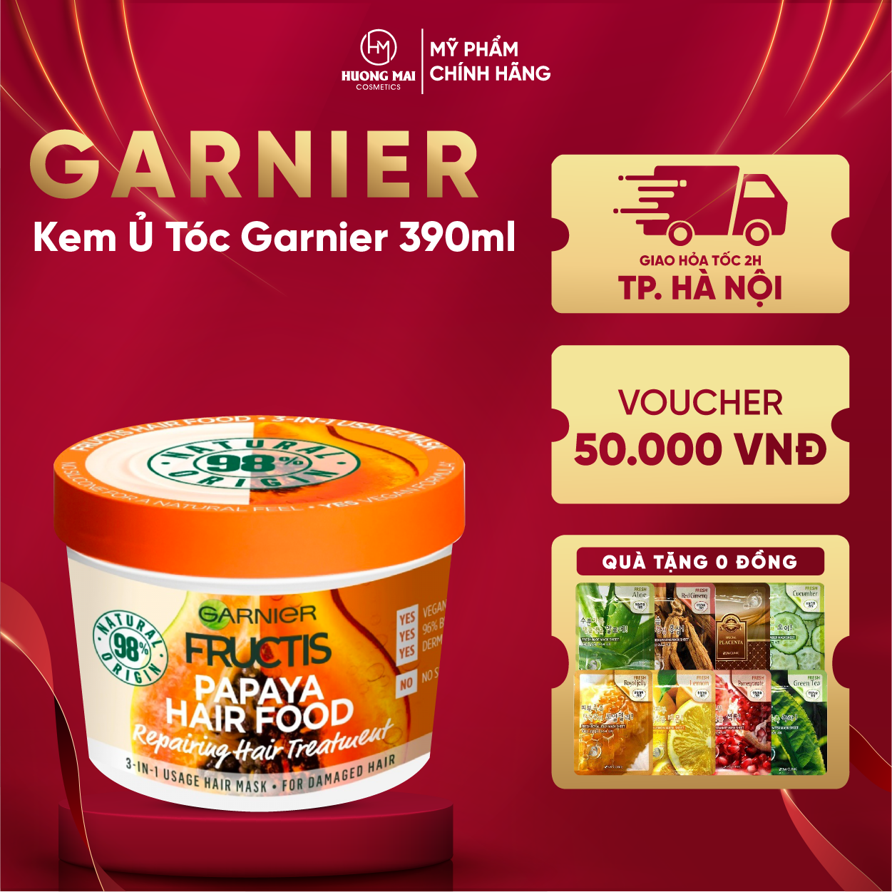 Kem ủ tóc Garnier Ultra Doux các loại 300ml