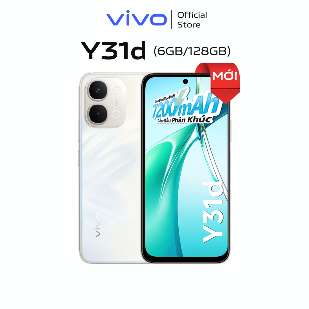 Điện thoại vivo Y31d (6GB/128GB) - Chính hãng - 1 Đổi 1 tháng đầu tiên - Bảo hành 12 tháng