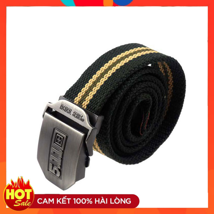Thắt lưng nam💝Freeship💝 dây nịt nam phong cách mặt 511 B666, mặt khóa hợp kim thép không ghỉ bền màu sáng bóng,Thắt lưng lính mỹ dây vải dù chắc chắn