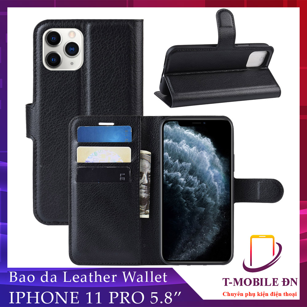 Bao da dành cho iPhone 11 11 Pro 11 Pro Max Ốp lưng dành cho da Cao cấp 2 mặt có nắp gập và chống xem video tiện lợi cho iPhone 11 Pro Max