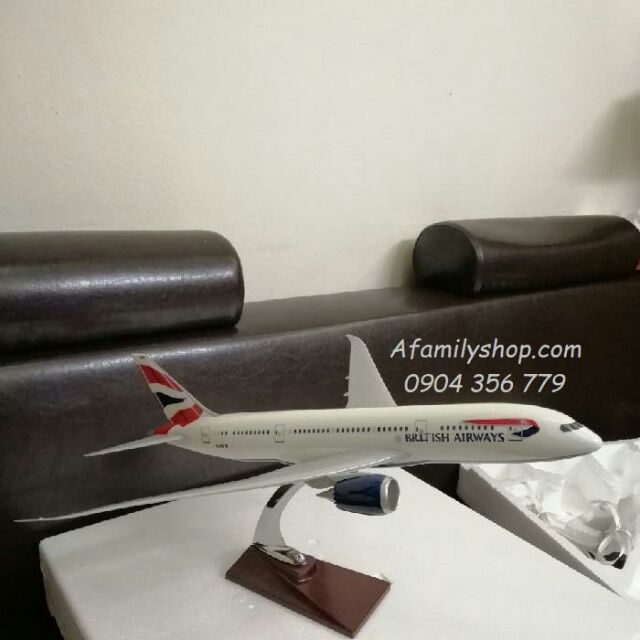 Mô hình máy bay tĩnh B787 British Airways 43cm