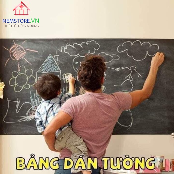 Bảng dán tường - giấy decal học tập - giấy decal dán tường bảng đen cho trẻ