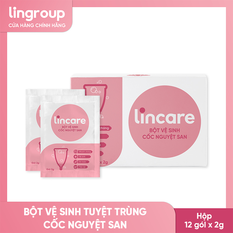 Bột tiệt trùng cốc nguyệt san Lincare