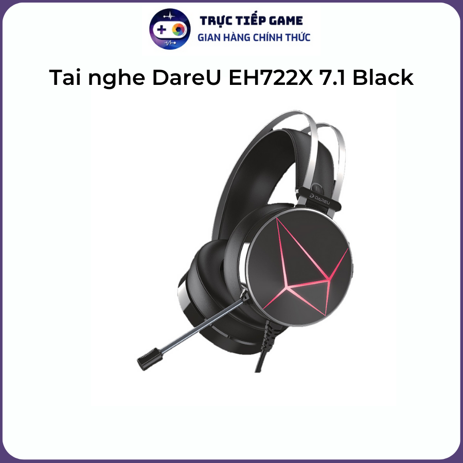 Tai nghe DareU EH722X 7.1 Black - Trực tiếp Game Official Store