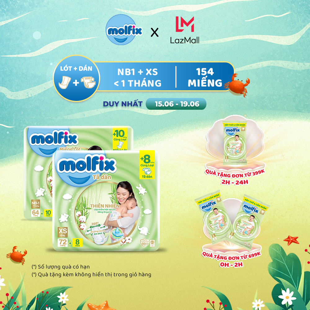 Combo miếng lót jumbo nb1 & tã dán sơ sinh jumbo nb