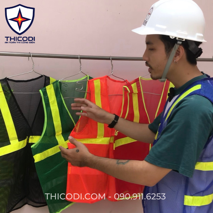 Áo lưới phản quang bảo hộ cho kỹ sư công nhân công trình
