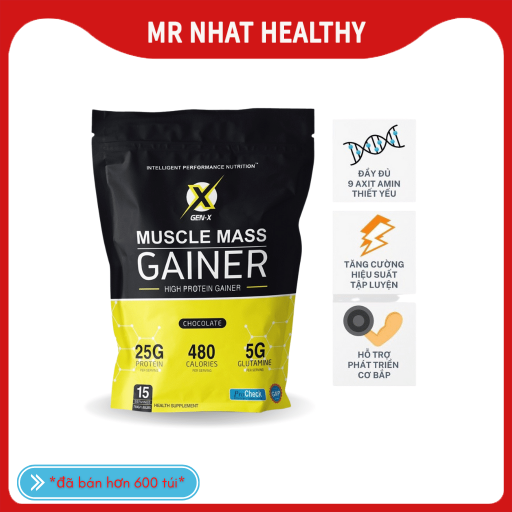 Sữa Tăng Cân Muscle Mass Gainer Gen-X 750g