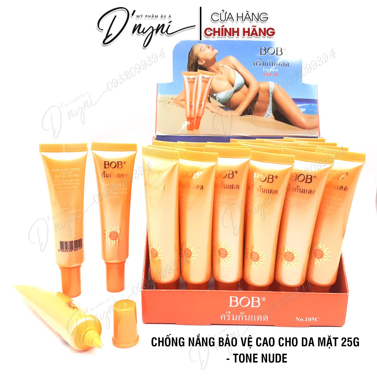 Kem chống nắng bob spf50 25ml thái lan