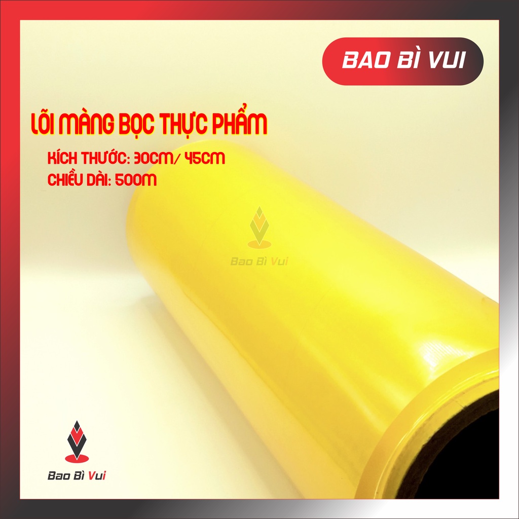 Cuộn lõi màng bọc thực phẩm dài 500m, bao bì vui0904450899