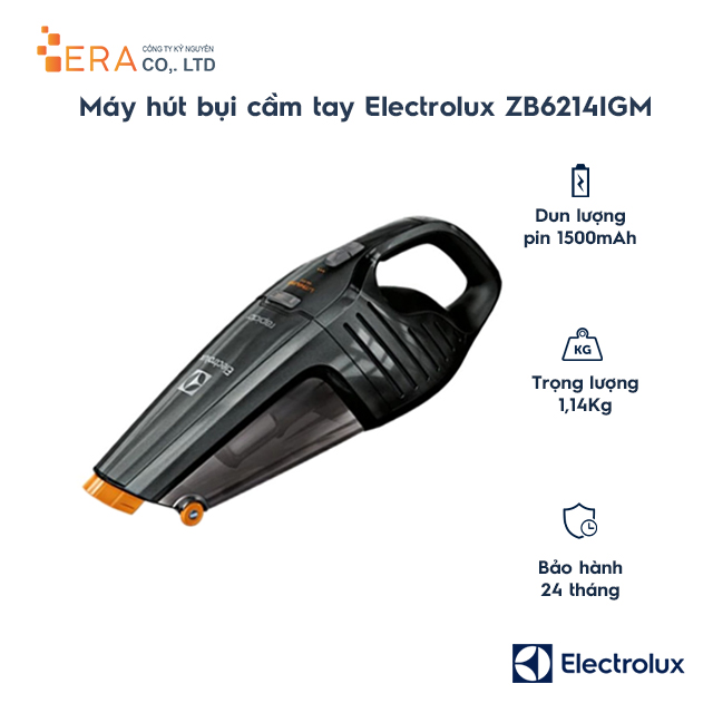 Máy hút bụi cầm tay 14.4v ergorapido electrolux zb6214igm
