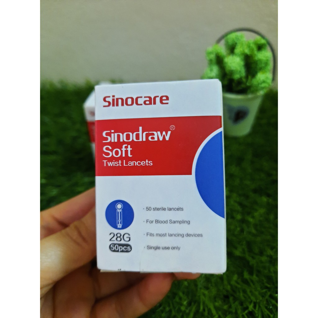 KIM CHÍCH TIỂU ĐƯỜNG 4 CẠNH SINOCARE SINODRAW HỘP 50 CHIẾC TƯƠNG THÍCH VỚI MỌI DÒNG MÁY
