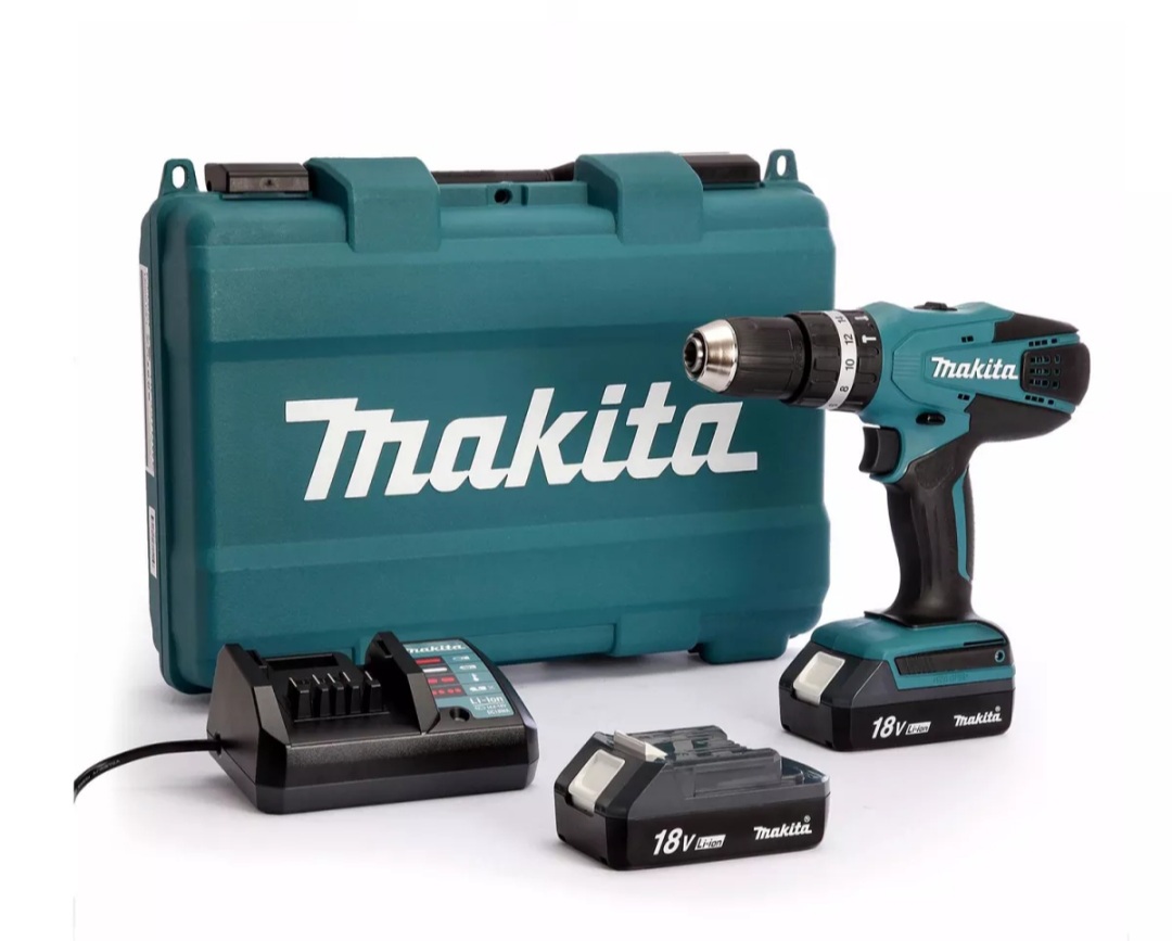 Máy khoan búa vặn vít cầm tay Makita HP457DWE - Hàng chính hãng