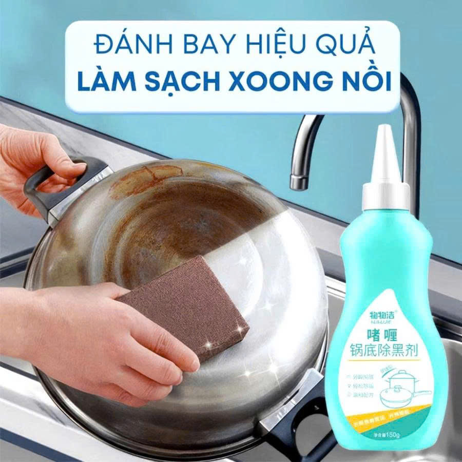 Dung Dịch Vệ Sinh Đáy Nồi, Nhọ Nồi, Vết Bẩn Cứng Đầu Trên Xoong Nồi lâu ngày