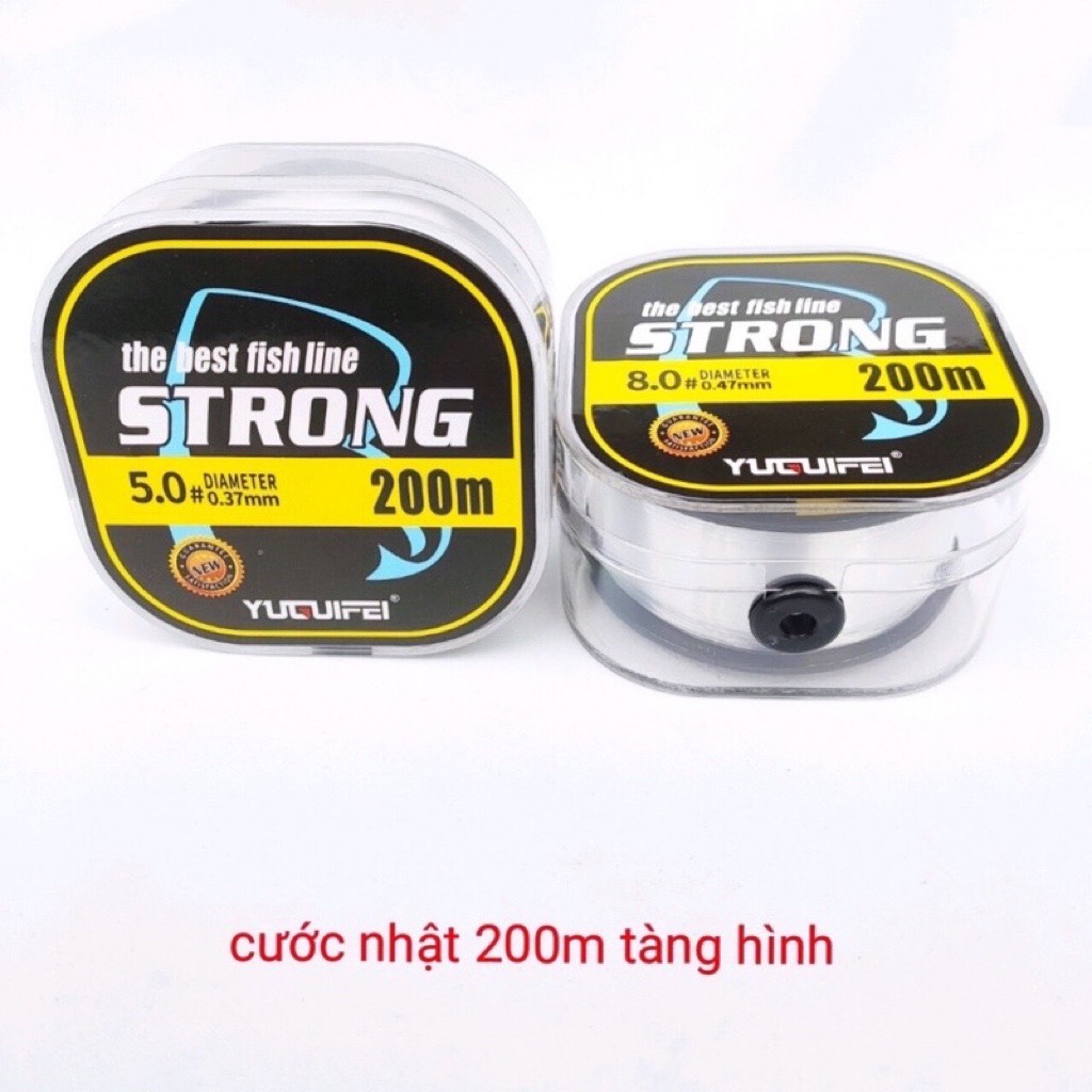 Cước câu cá strong nhật bản 3d 200m tàng hình siêu bền