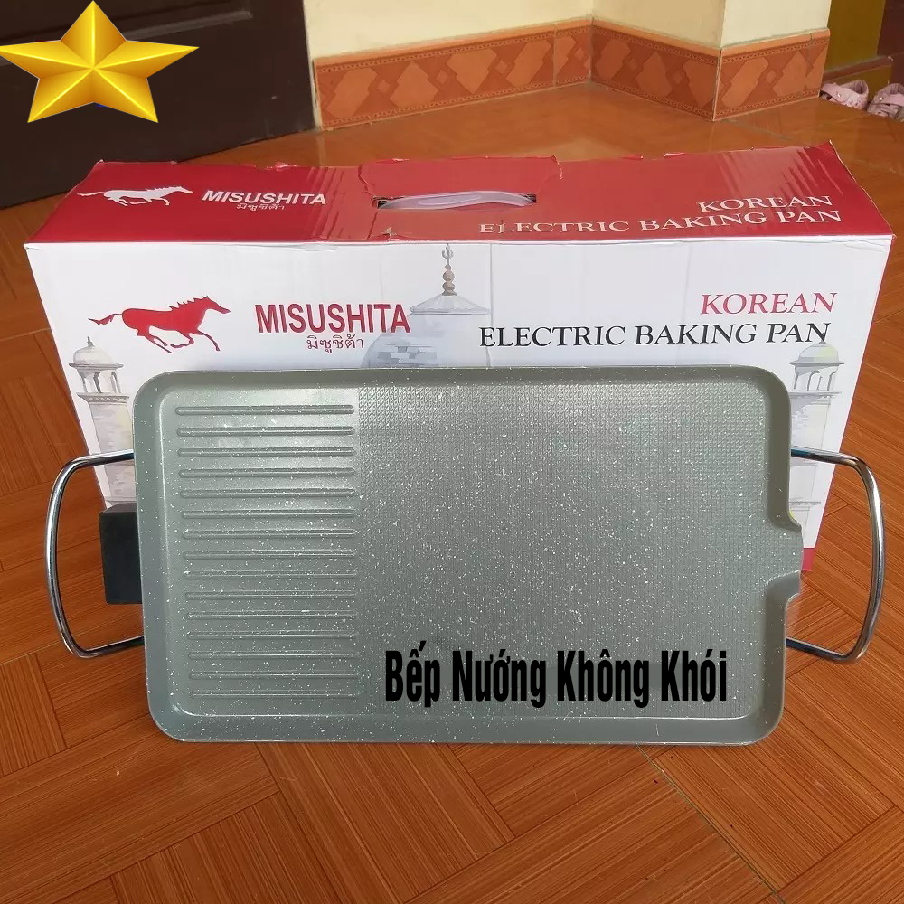 Lò nướngcao cấp bếp nướng điện samsung dh-ss01 vân đá nướng không khói an toàn hấp thụ thiệt nhanh không dính không tốn dầu bơ.