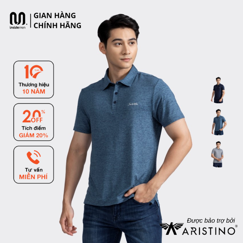 Áo polo nam cao cấp insidemen - áo thun polo nam basic cổ bẻ vải cá sấu cotton cao cấp chuẩn form - ips058s2