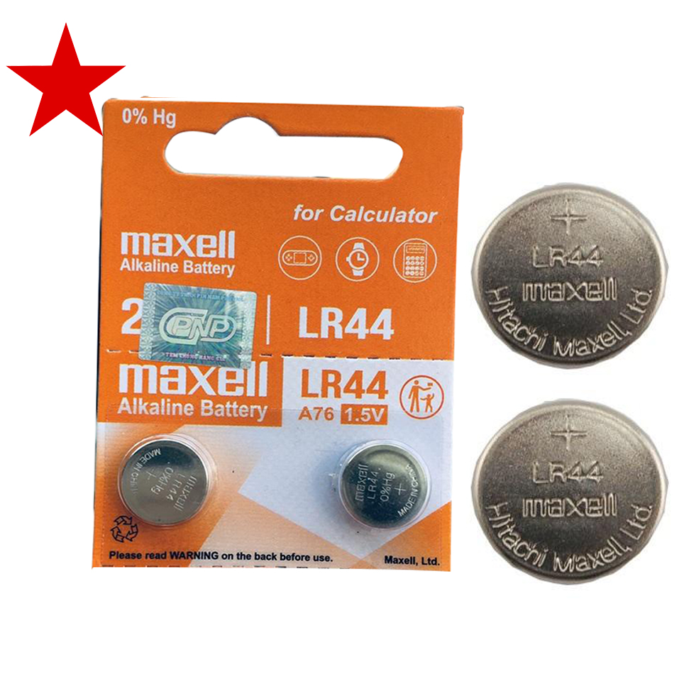 2 viên pin ag13, lr44 maxell alkaline 1.5v chính hãng