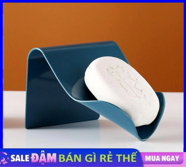 Khay đựng xà phòng lượn sóng treo tường có móc máng đồ - Khay đựng xà bông dán tường siêu dính - Khay nhựa thoát nước - Không cần khoan tường - Kệ nhà tắm - Kệ để xà bông nhà vệ sinh