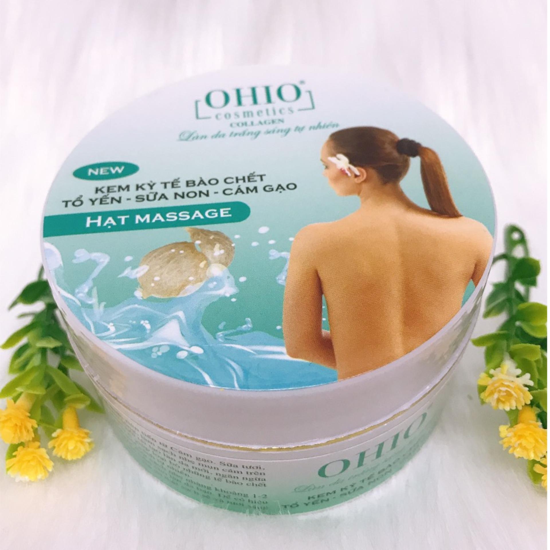 [HCM]Kem kỳ tế bào chết OHIO dưỡng chất Tổ yến - Sữa non - Cám gạo150g