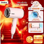 Máy sấy tóc Gaabor HD-N1000D công suất 1000W sấy nhanh 2 chiều nóng lạnh 3 chế độ gió ánh sáng xanh bảo vệ tóc - Bảo hành 12 tháng 1 đổi 1