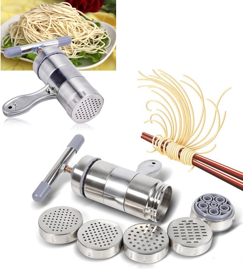 Máy Làm Bún Tươi Mini , Dụng Cụ Làm Mỳ Bún Cầm Tay , Máy Ép Mỳ Bún 5 Lưỡi Inox Làm Mỳ Bún Tươi Ngon, Máy Làm Bún, Mì Tươi Mini Tại Nhà Tiện Ích