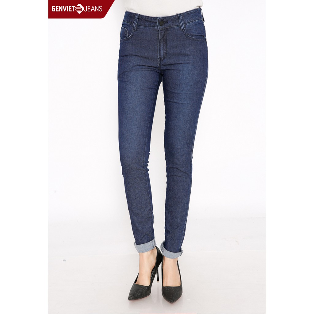 Quần dài jeans nữ dq103j483 genviet