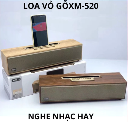 Loa Bluetooth Võ Gỗ XM-520 20W. Loa XM 520 Âm Thanh Cực Đỉnh Thiết Kế Sang Trọng Hàng Đẹp,Bảo Hành 12 Tháng