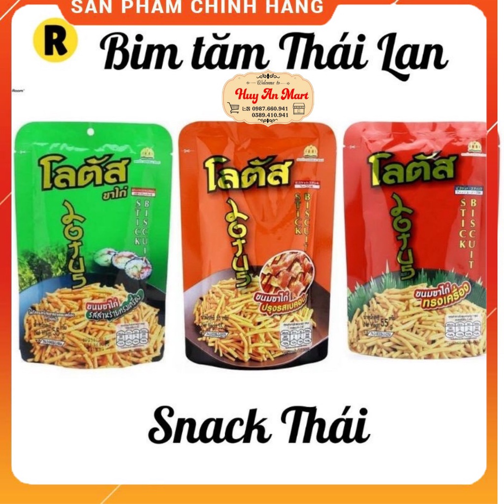 Snack tăm thái gói 20g freeship bim bim que thái lan các vịsiêu ngon