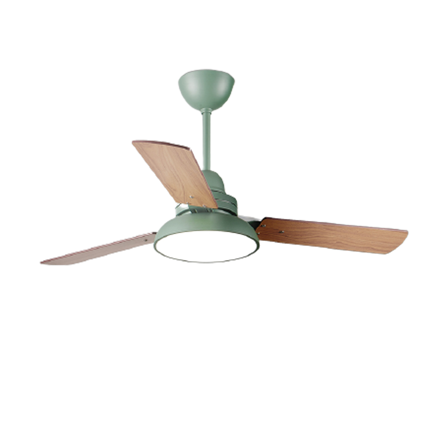 Quạt Trần Đèn Bắc Âu Hiện đại, Đơn Giản QX1338 - Đèn quạt trần cánh Gỗ phòng ngủ, phòng ăn