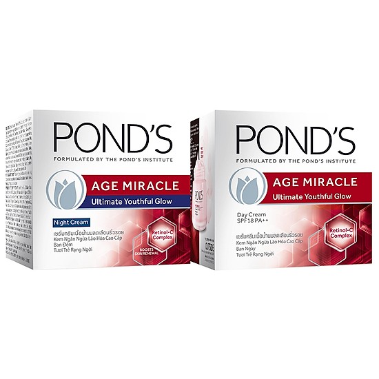 Bộ kem Pond’s chống lão hoá ngày và đêm Thái Lan-50g/Hộp