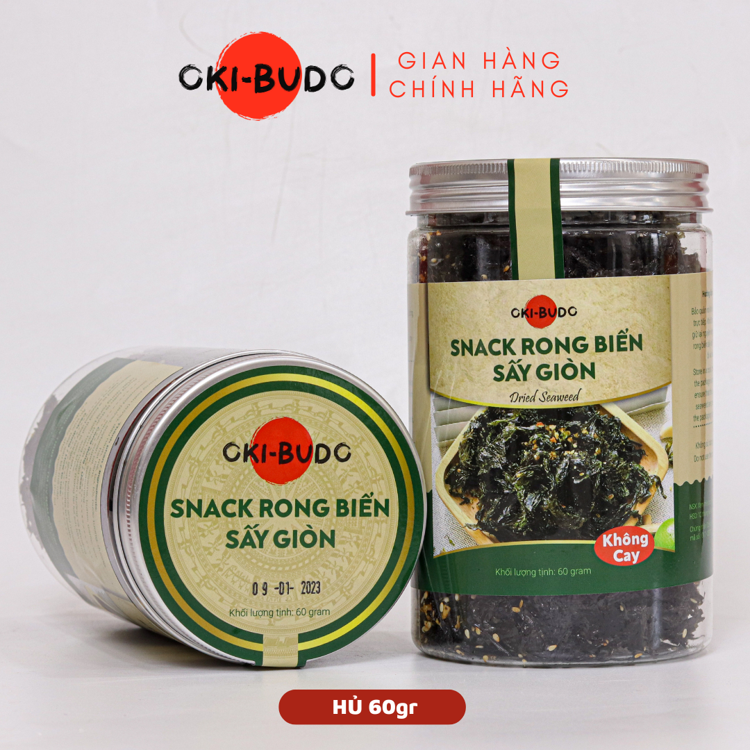 Snack rong biển sấy giòn nutrimeal vị cay/ không cay 60gr