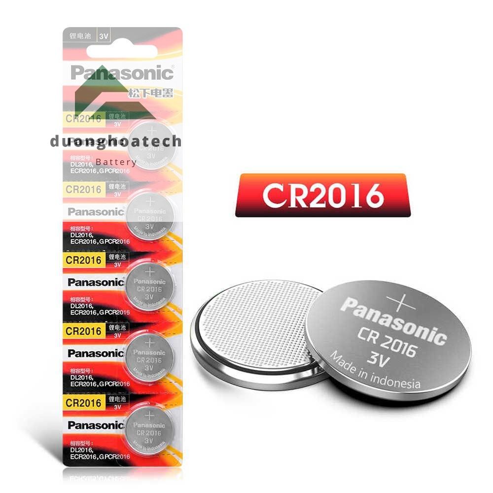 Vỉ 5 viên pin 3v cr2016 panasonic lithium battery - hàng chính hãng
