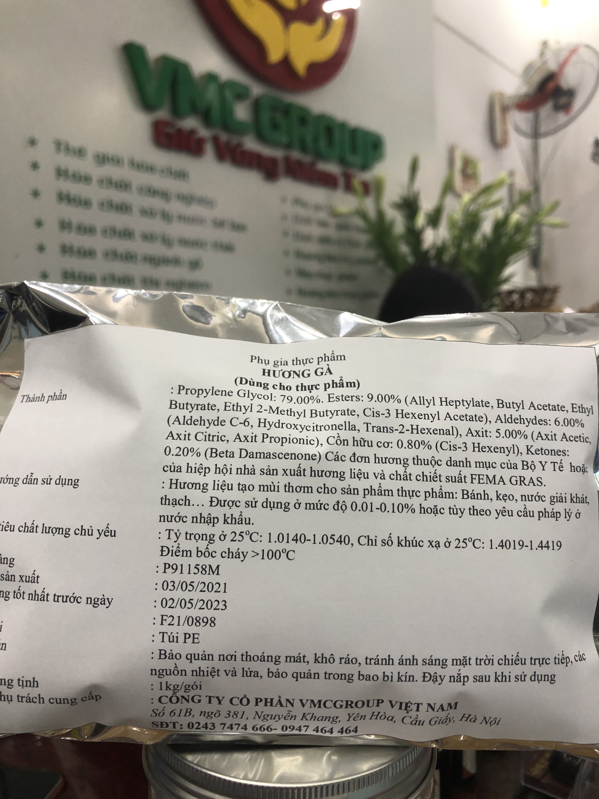 Tăng HƯƠNG GÀ cho nước dùng, thực phẩm