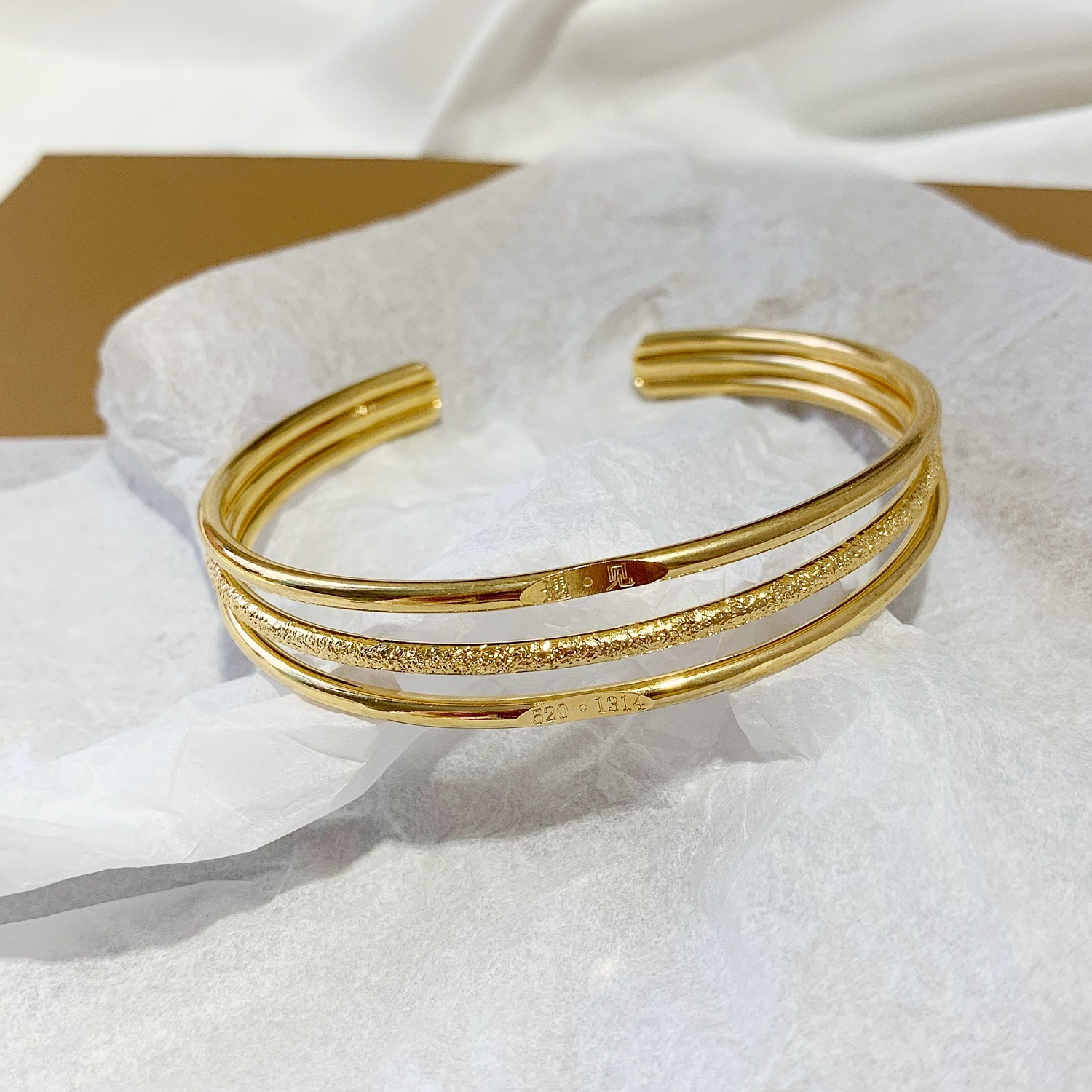Lắc Tay Nữ Mạ 18K Kiểu Nhiều Lớp Thời Trang Cao Cấp Mã LVN003, Lắc Tay Nữ Mạ Vàng, Vòng Tay Mạ Vàng