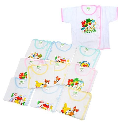 Combo 5 áo sơ sinh tay ngắn